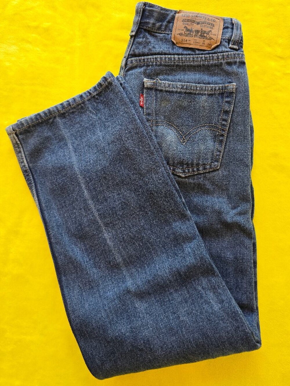 Levis 514 sizxe 12 26/26.5 Straight leg  Blue Denim